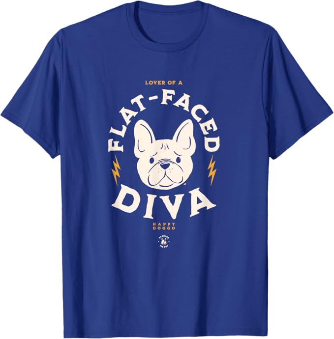 Flat Faced Diva French Bulldog Drawing The Dog Blue