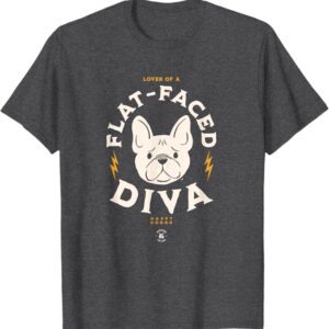 Flat Faced Diva French Bulldog Drawing The Dog Heather Grey