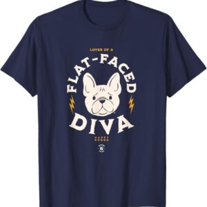 Flat Faced Diva French Bulldog Drawing The Dog Navy