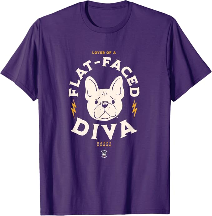 Flat Faced Diva French Bulldog Drawing The Dog Purple