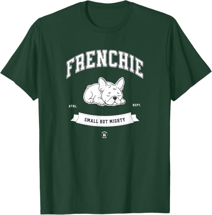 Frenchie University Drawing The Dog Cranberry Dark Green
