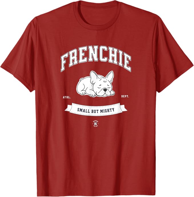 Frenchie University Drawing The Dog Cranberry Red