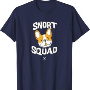 Snort Squad French Bulldog Drawing The Dog Tshirt Navy