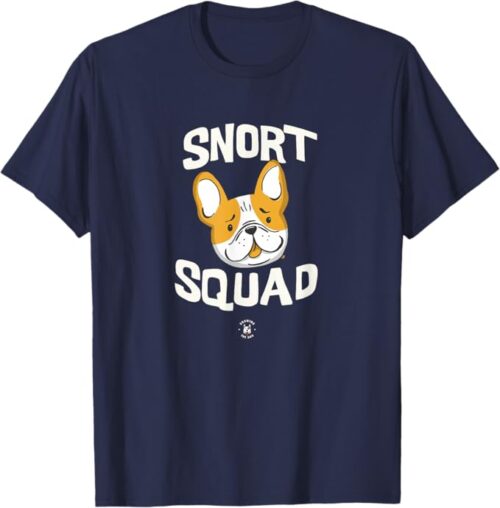 Snort Squad French Bulldog Drawing The Dog Tshirt Navy