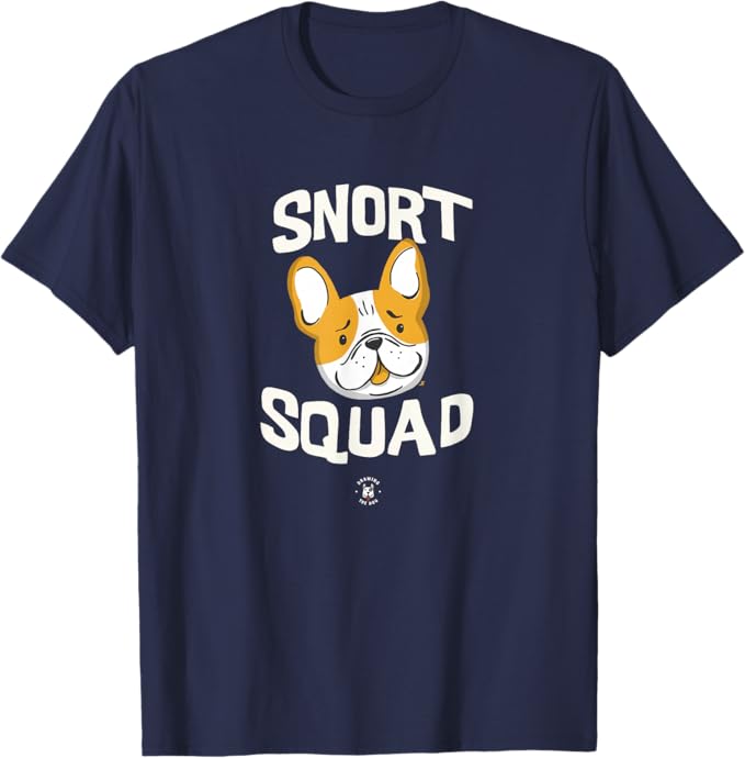 Snort Squad French Bulldog Drawing The Dog Tshirt Navy
