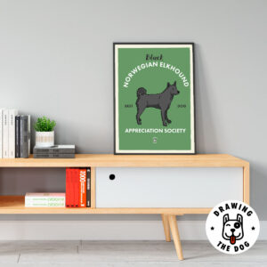 Black Norwegian Elkhound Wall Decor