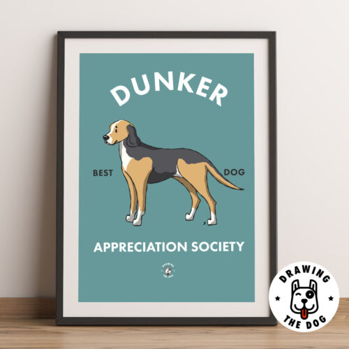 Dunker Norwegian Hound - Norway Wall Art Framed Dunker Norwegian Hound - Norway Wall Art Framed